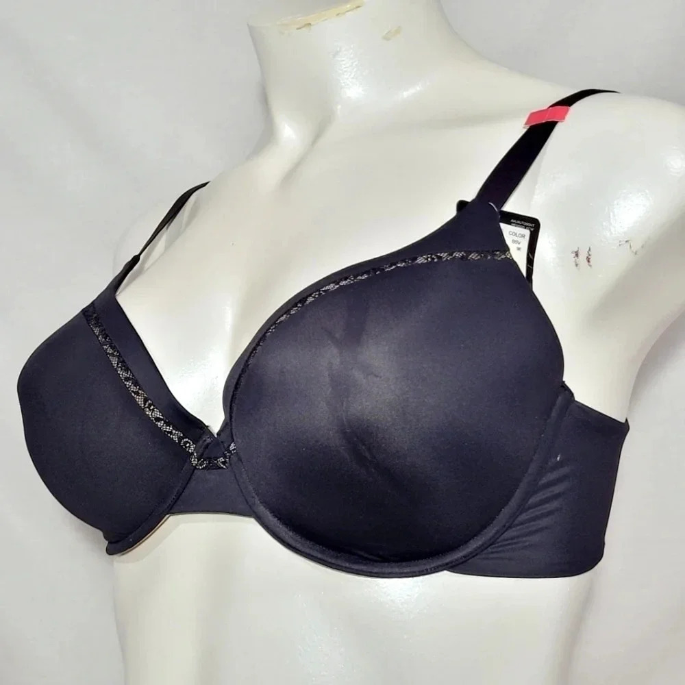 36DD Maidenform‎ 9500 Self Expressions T-Shirt Demi UW Bra Black NWT - Picture 2 of 7